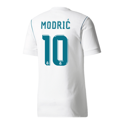 Retro MODRIĆ #10 Real Madrid Mens Home Soccer Jersey 2017/18 White