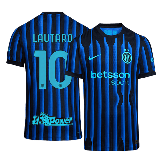 LAUTARO #10 Inter Milan Mens Home Soccer Jersey 2025/26 Blue&Black - Player Version