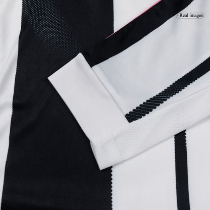 Juventus Mens Home Long Sleeve Soccer Jersey 2025/26 Black&White