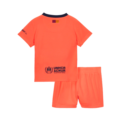 Barcelona Kids Third Away Soccer Kit 2025/26 Orange