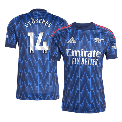 GYÖKERES #14 Arsenal Mens Away Soccer Jersey 2025/26 Blue