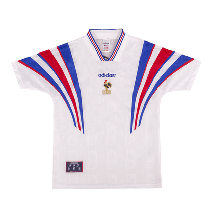 Retro France Mens Away Soccer Jersey 1996 White