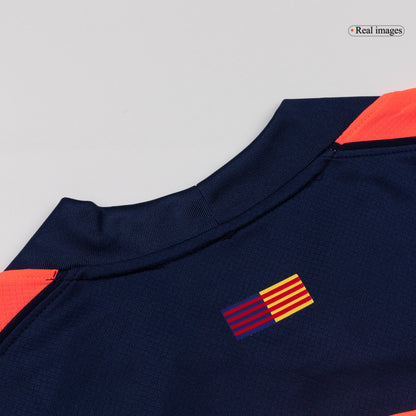 Barcelona Mens Third Away Long Sleeve Soccer Jersey 2025/26 Orange