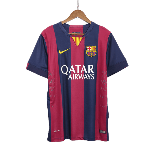 Retro Barcelona Mens Home Soccer Jersey 2014/15 Red&Blue