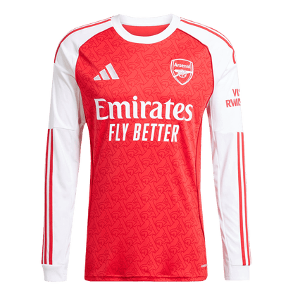 Arsenal Mens Home Long Sleeve Soccer Jersey 2025/26 Red