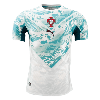 Portugal Mens Away Soccer Jersey World Cup 2026 White&Green - Player Version