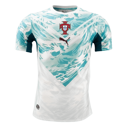Portugal Mens Away Soccer Jersey World Cup 2026 White&Green - Player Version