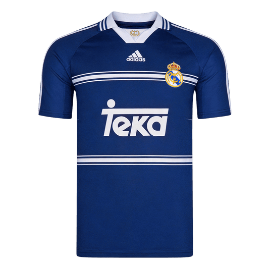 Retro Real Madrid Mens Away Soccer Jersey 1998/99 Navy