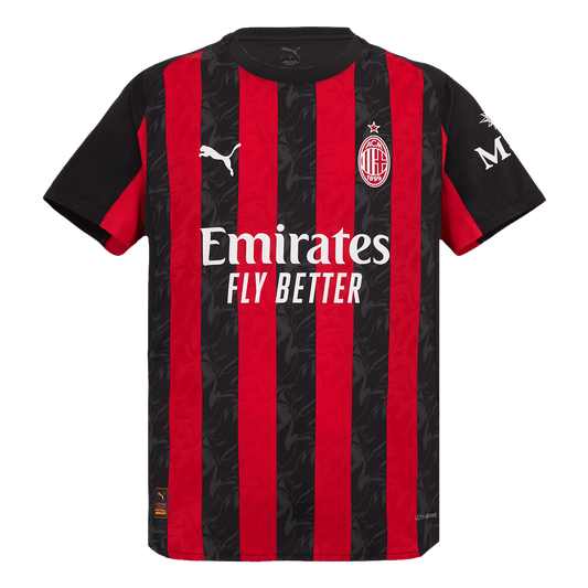 AC Milan Mens Home Soccer Jersey 2025/26 Red&Black - Player Version