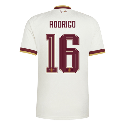 RODRIGO #16 Spain Mens Away Soccer Jersey World Cup 2026 White