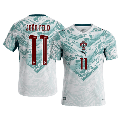 JOÃO FÉLIX #11 Portugal Mens Away Soccer Jersey World Cup 2026 White&Green
