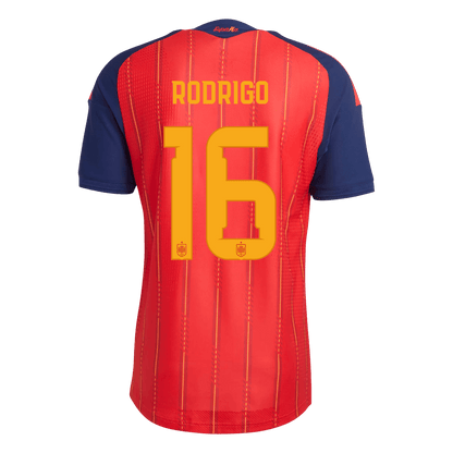 RODRIGO #16 Spain Mens Home Soccer Jersey World Cup 2026 Red - Player Version