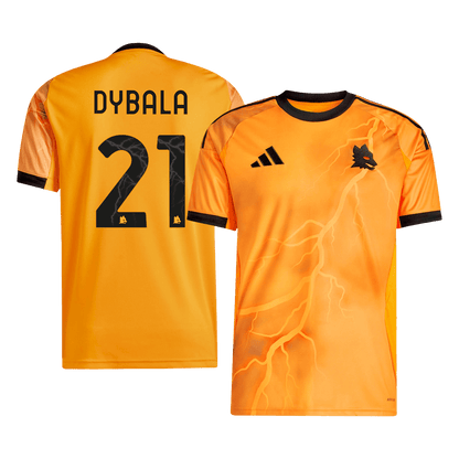 DYBALA #21 Roma Mens Away Soccer Jersey 2025/26 Orange
