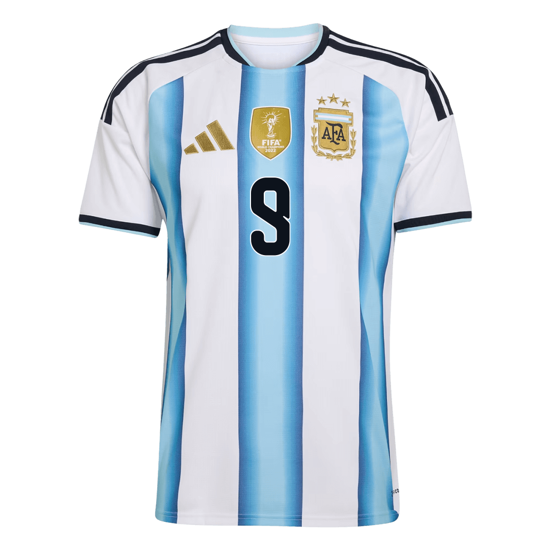 J.ÁLVAREZ #9 Argentina Mens Home Soccer Jersey World Cup 2026 Blue&White [PREMIUM]