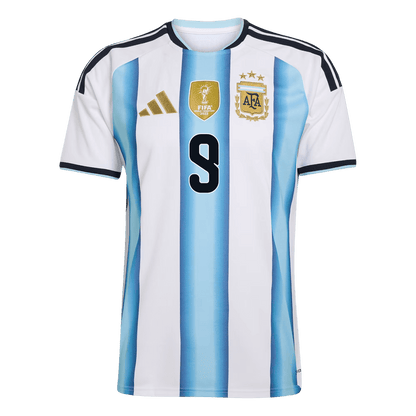 J.ÁLVAREZ #9 Argentina Mens Home Soccer Jersey World Cup 2026 Blue&White [PREMIUM]