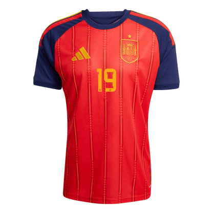 LAMINE YAMAL #19 Spain Mens Home Soccer Jersey World Cup 2026 Red [PREMIUM]