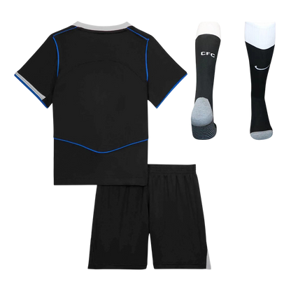 Chelsea Kids Third Away Soccer Full Set 2025/26 Black