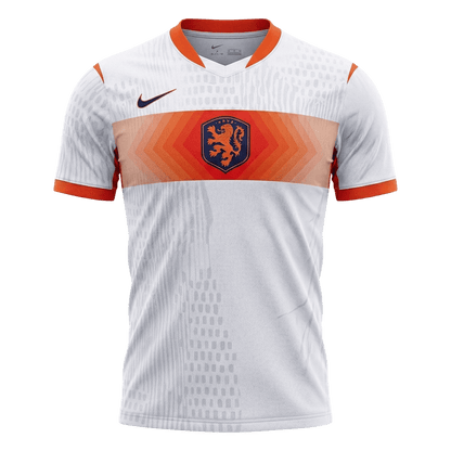 Netherlands Mens Away Soccer Jersey World Cup 2026 White - Player Version