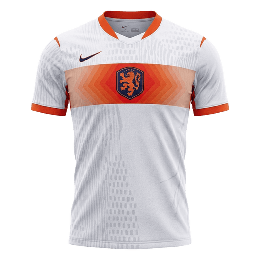 Netherlands Mens Away Soccer Jersey World Cup 2026 White - Player Version