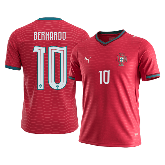 BERNARDO #10 Portugal Mens Home Soccer Jersey World Cup 2026 Red [PREMIUM]