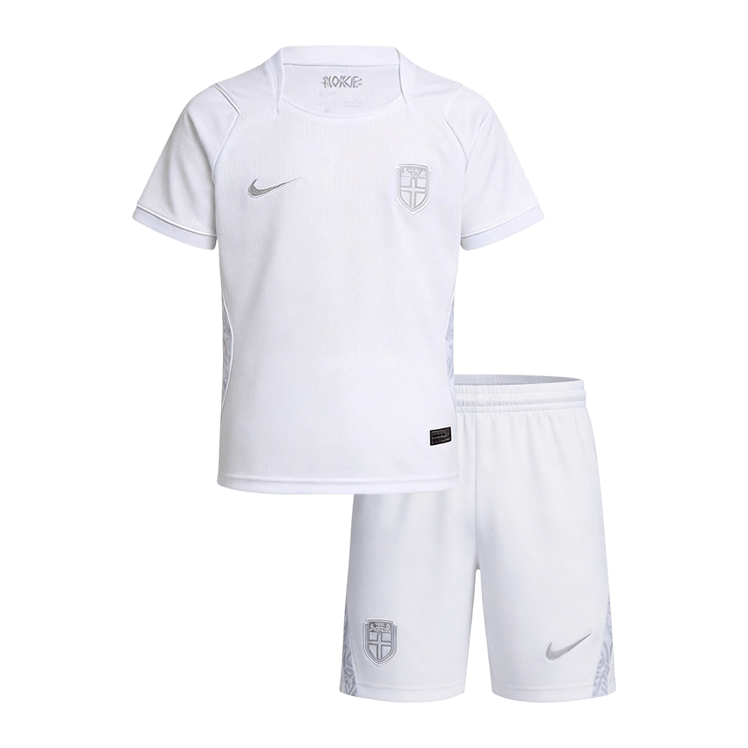 Norway Kids Third Away Soccer Kit World Cup 2026 White