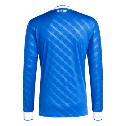 Real Madrid Mens Third Away Long Sleeve Soccer Jersey 2025/26 Blue