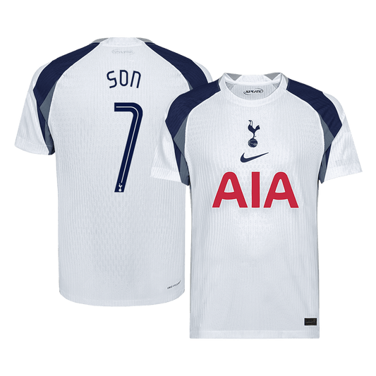 SON #7 Tottenham Hotspur Mens Home Soccer Jersey UCL 2025/26 White - Player Version