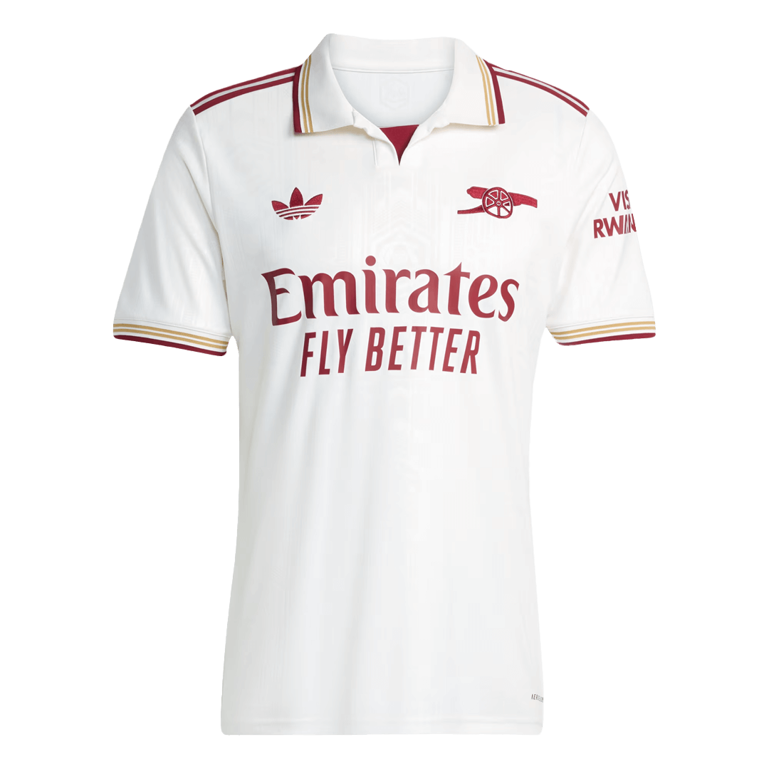 Arsenal Mens Third Away Soccer Kit 2025/26 White