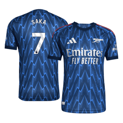 SAKA #7 Arsenal Mens Away Soccer Jersey 2025/26 Blue - Player Version