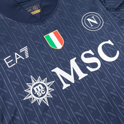 Napoli Mens Third Away Soccer Jersey 2025/26 Black