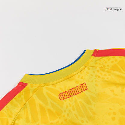Colombia Mens Home Soccer Jersey World Cup 2026 Yellow