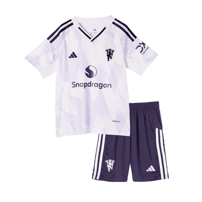 Manchester United Kids Away Soccer Kit 2025/26 White