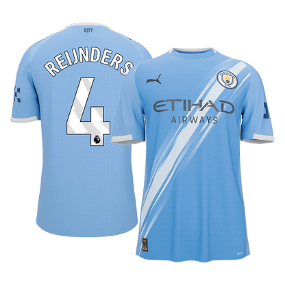 REIJNDERS #4 Manchester City Mens Home Soccer Jersey 2025/26 Blue [PREMIUM]