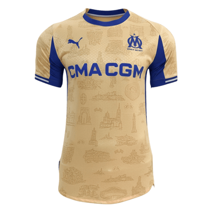 Marseille Mens Fourth Away Soccer Jersey 2025/26 Yellow - Player Version
