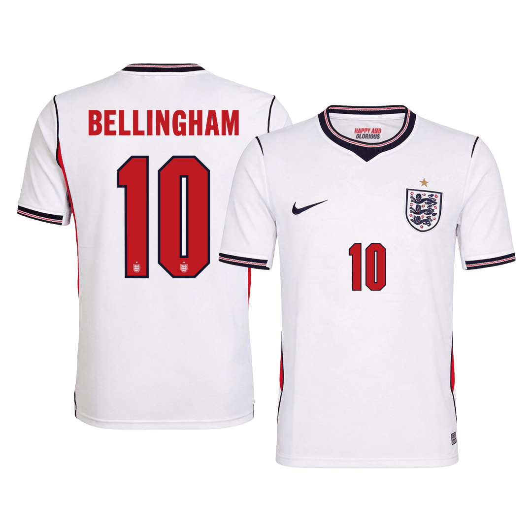 BELLINGHAM #10 England Mens Home Soccer Jersey World Cup 2026 White