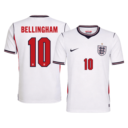 BELLINGHAM #10 England Mens Home Soccer Jersey World Cup 2026 White