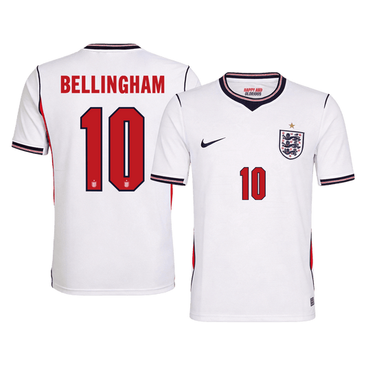 BELLINGHAM #10 England Mens Home Soccer Jersey World Cup 2026 White