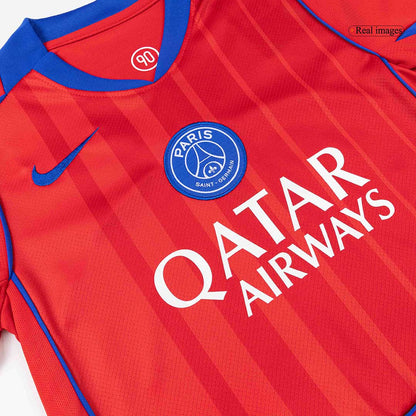 PSG Kids Third Away Soccer Kit 2025/26 Red