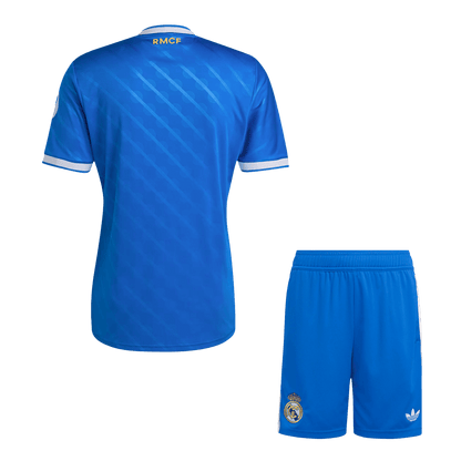 Real Madrid Mens Third Away Soccer Kit 2025/26 Blue