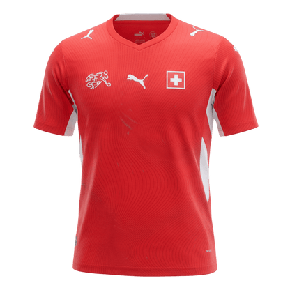 Switzerland Mens Home Soccer Jersey World Cup 2026 Red