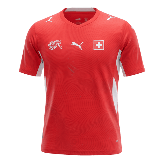 Switzerland Mens Home Soccer Jersey World Cup 2026 Red