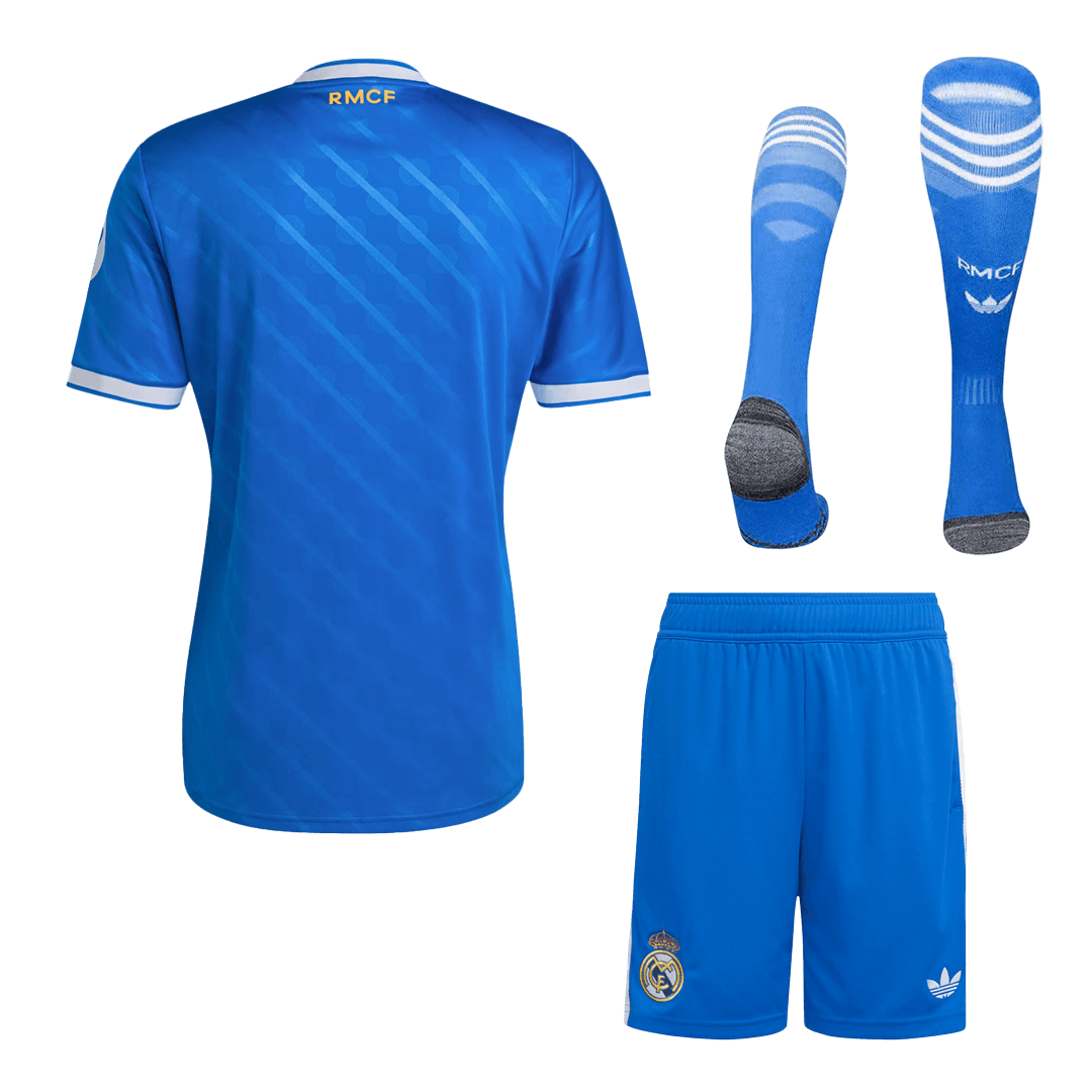 Real Madrid Mens Third Away Soccer Full Set 2025/26 Blue