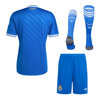 Real Madrid Mens Third Away Soccer Full Set 2025/26 Blue