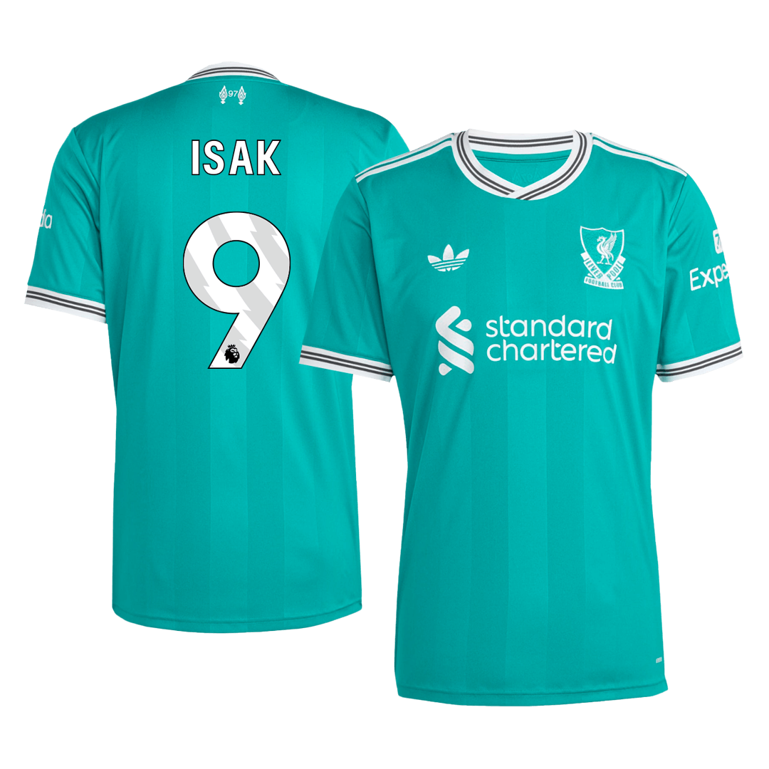 ISAK #9 Liverpool Mens Third Away Soccer Jersey 2025/26 Green