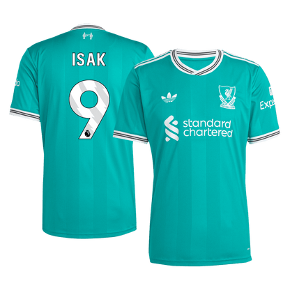 ISAK #9 Liverpool Mens Third Away Soccer Jersey 2025/26 Green