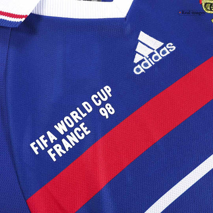 Retro France Mens Home Soccer Jersey World Cup 1998 Blue