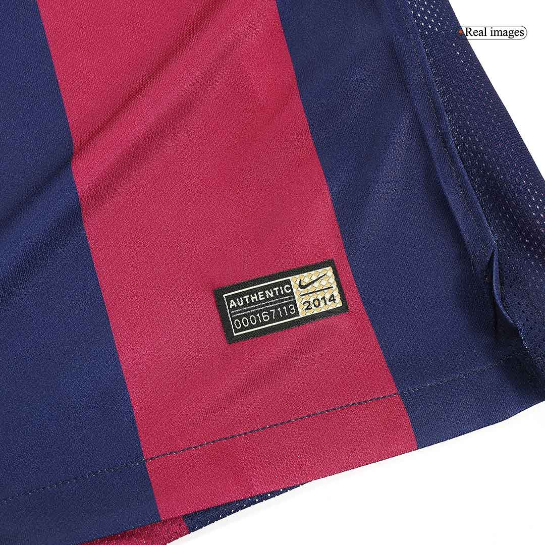 Retro Barcelona Mens Home Soccer Jersey 2014/15 Red&Blue