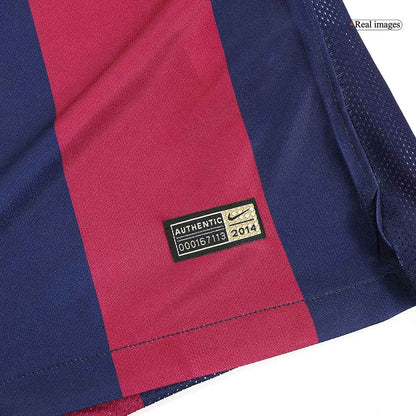 Retro NEYMAR JR #11 Barcelona Mens Home Soccer Jersey 2014/15 Red&Blue