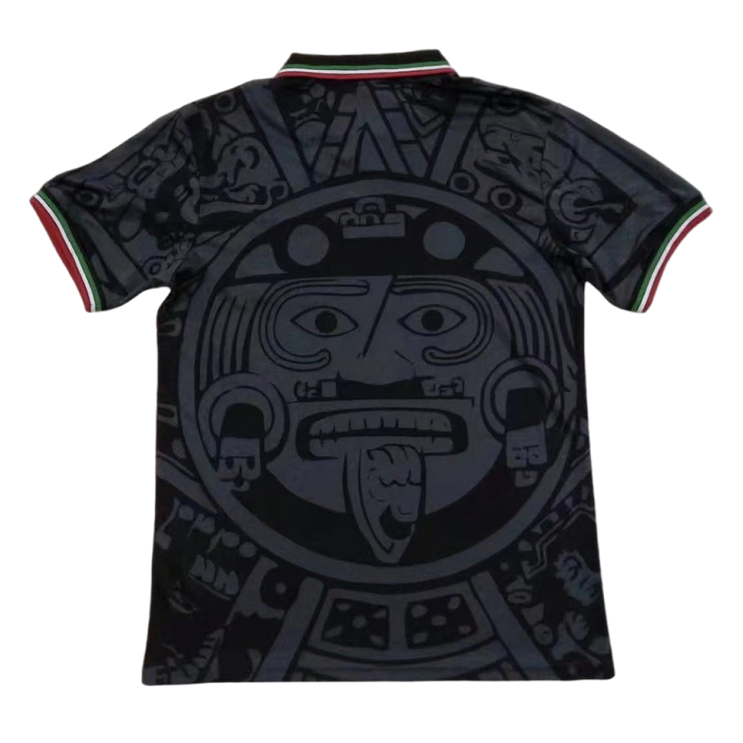 Retro Mexico Mens Soccer Jersey 1998 Black