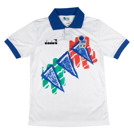 Retro Italy Mens Pre-Match Soccer Jersey 1994 White